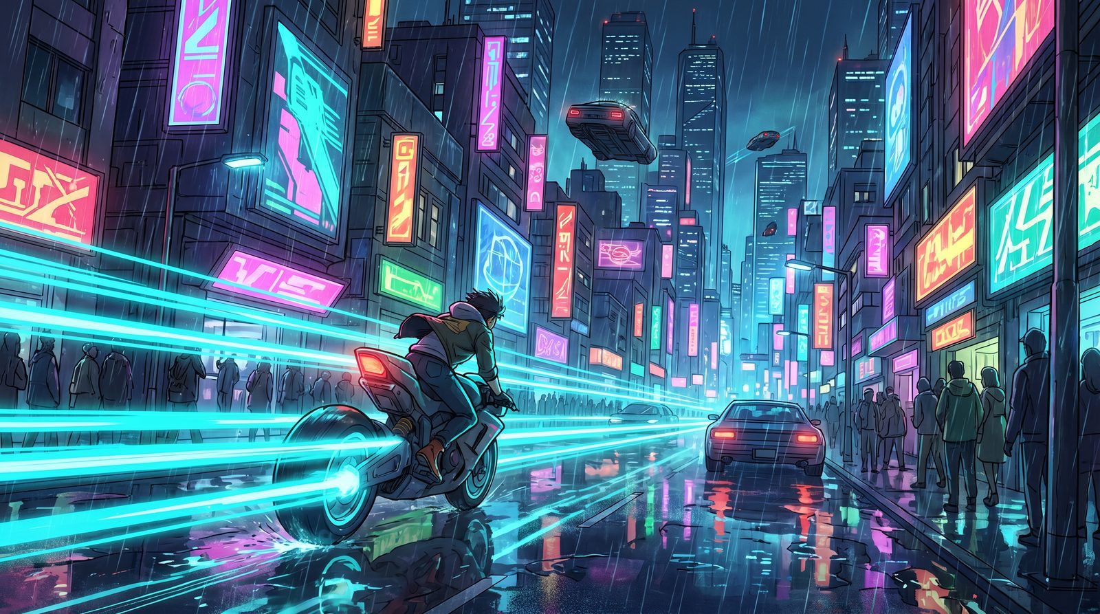 黑料 动漫封面：赛博动漫：霓虹街头的一次快递任务·黑料原创