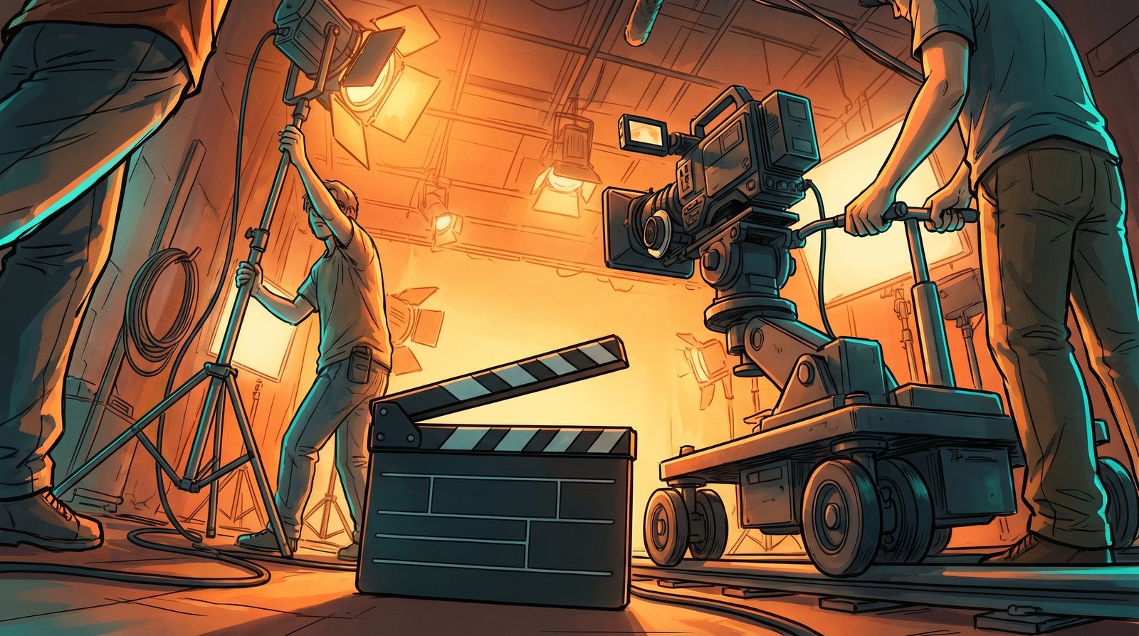 黑料 动漫封面：影视传媒幕后花絮｜黑料剧组灯光调度实录